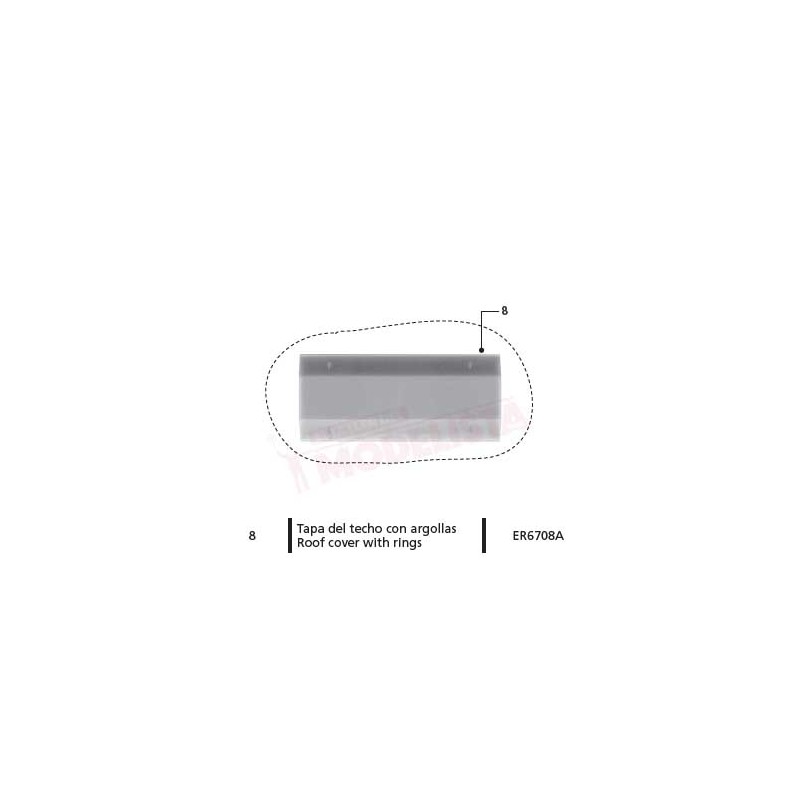 Tapa del techo con argollas para 276.