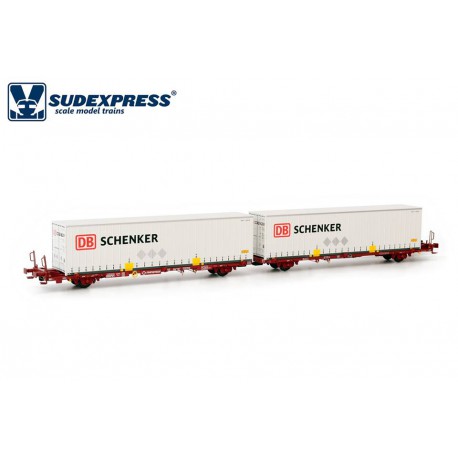 Container carrier wagon Fercam, TRANSFESA. Container carrier wagon Fercam, TRANSFESA.