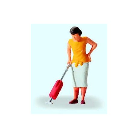 Woman hoovering. PREISER 28141