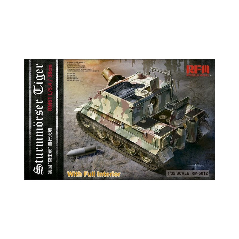 Sturmmörser Tiger con interiores.
