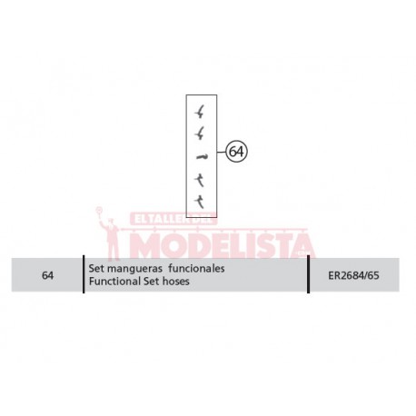 Functional set hoses for RENFE 269.