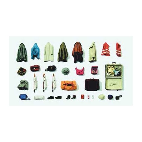 Set de equipaje: bolsos, abrigos, calzado. PREISER 17008