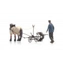 Horse and plough.