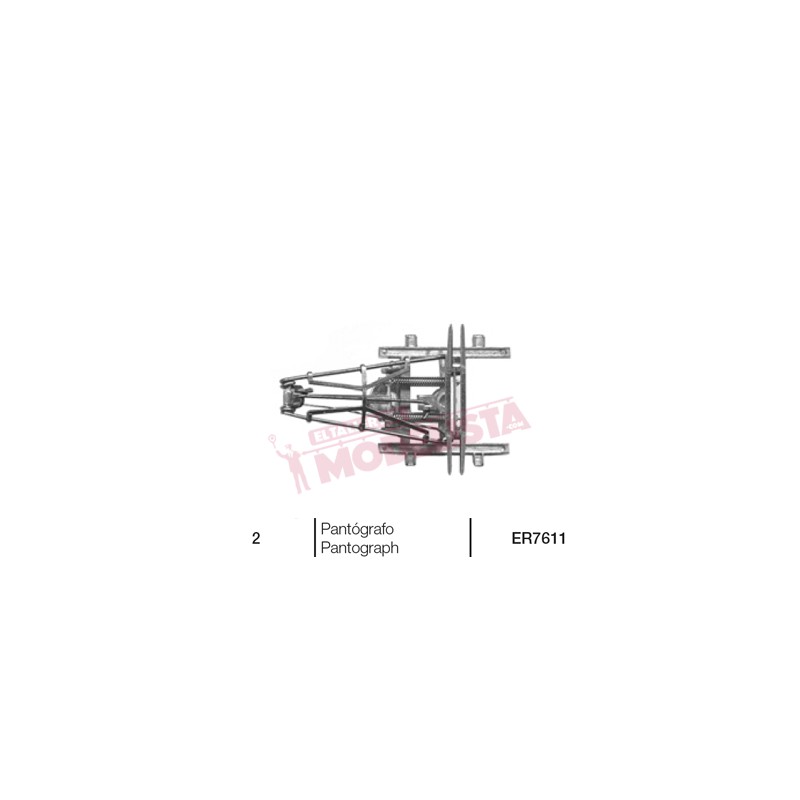 Pantógrafo frotador doble tipo RENFE. ER7611 