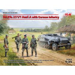 Sd.Kfz.251/1 Ausf.A. avec l’infanterie.
