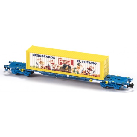 Container carrier wagon, RENFE.