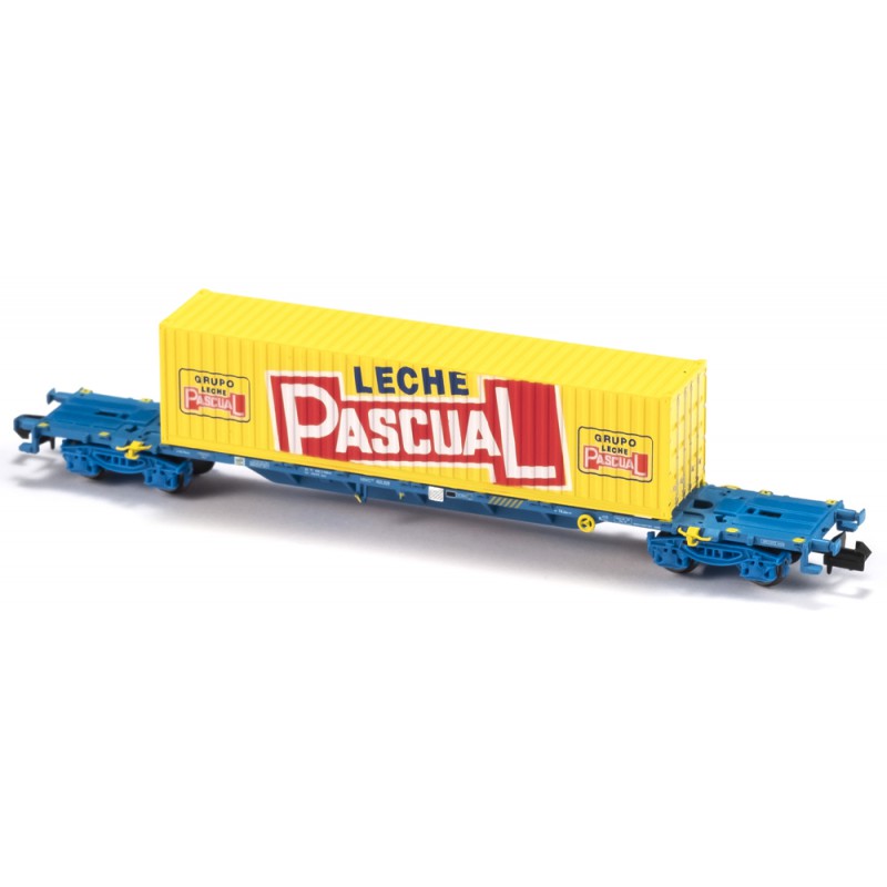 Container carrier wagon, RENFE. Pascual.