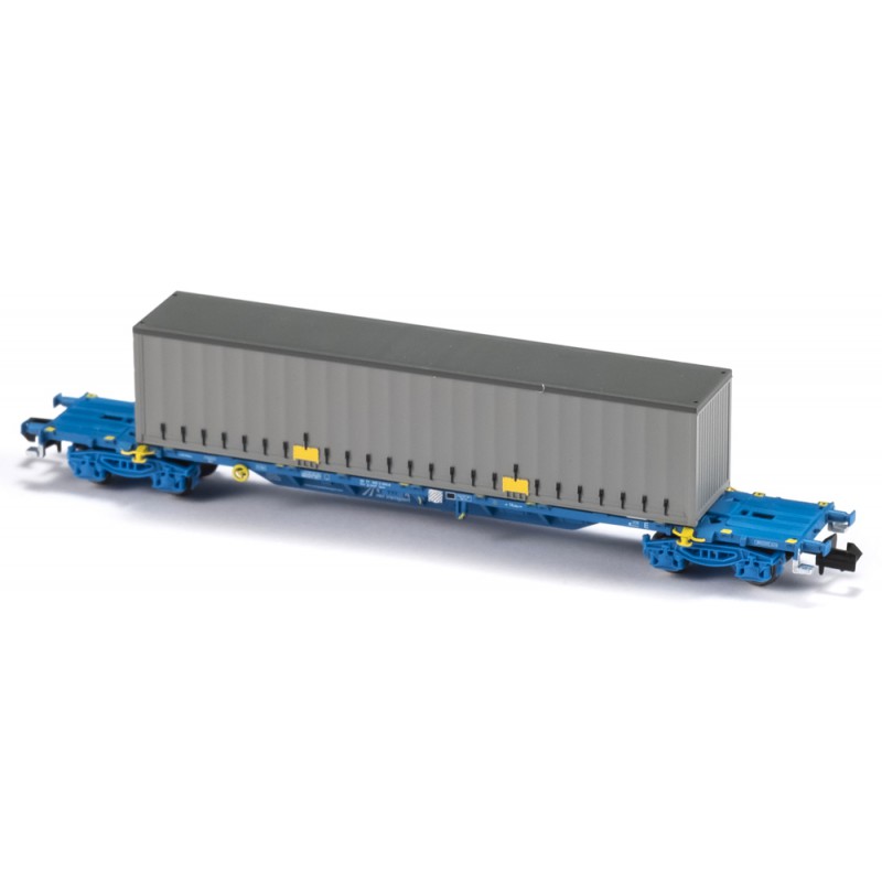 Container carrier wagon, COMSA. Container carrier wagon, COMSA.