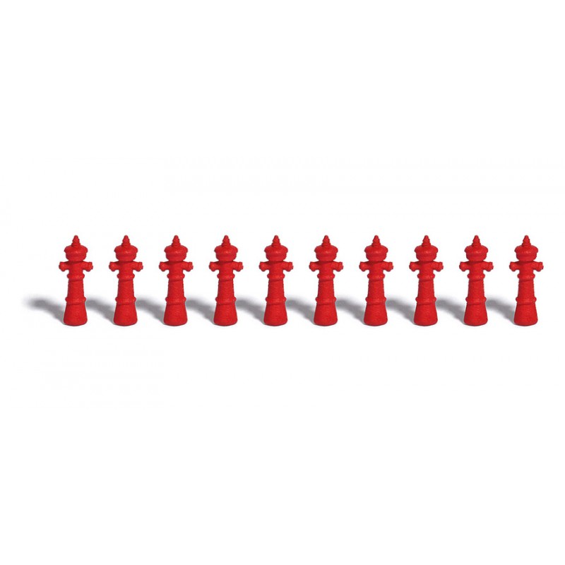 Extinguishers and hydrants.