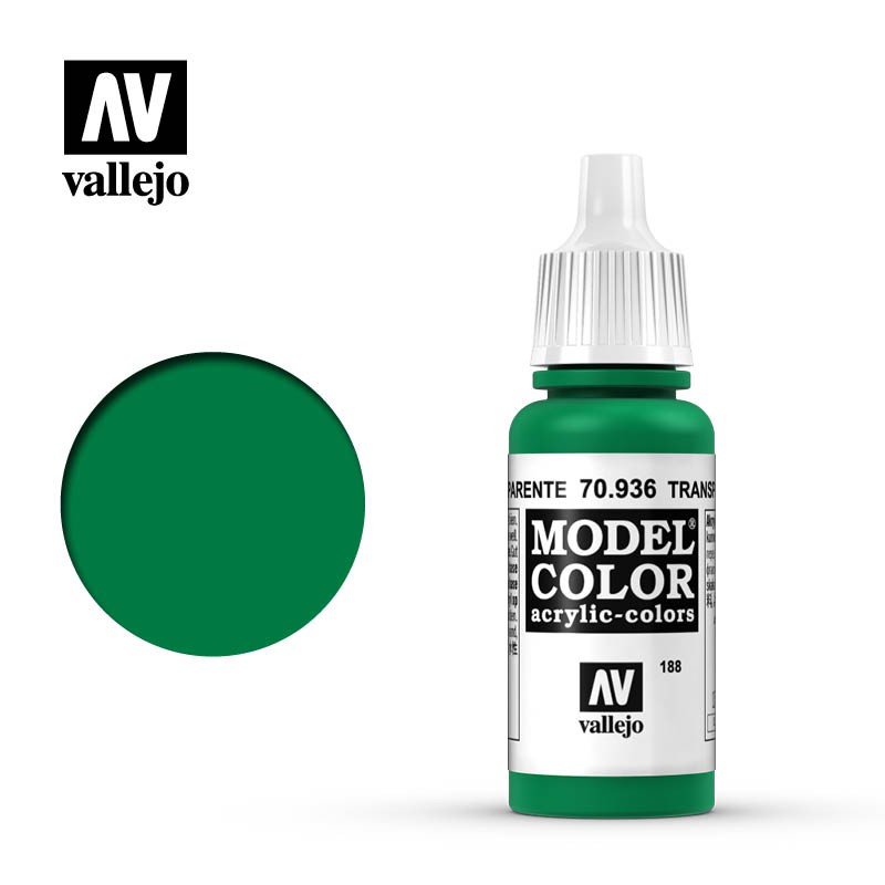 Transparent green 17 ml, #188. VALLEJO 70936 Transparent green 17 ml, #188. VALLEJO 70936