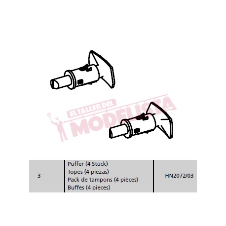 Buffer set (x4). RENFE 354.