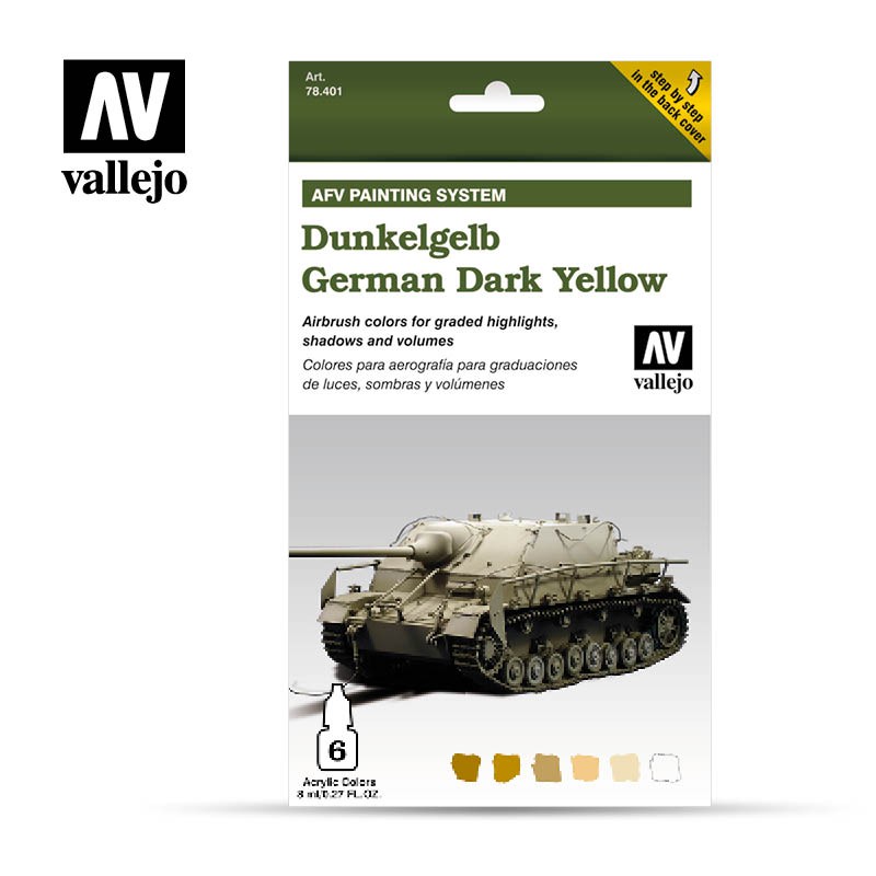 German Dark Yellow Set. VALLEJO 78401 German Dark Yellow Set. VALLEJO 78401