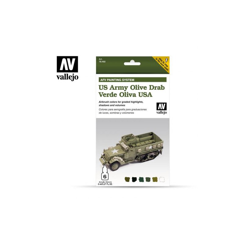 Set Verde Oliva USA. VALLEJO 78402