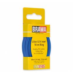 1 mm (0,14 mm²) Kabel. Blau.