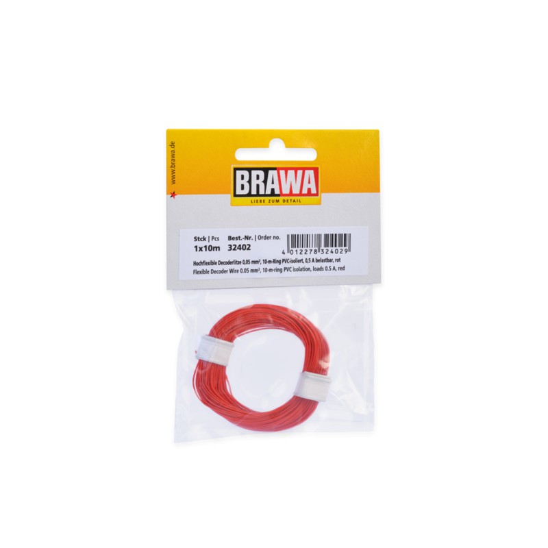 Cable de 1 mm (0,14mm²) . Rojo.