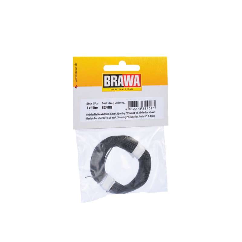 Cable de 0,4 mm (0,05mm²) . Negro.