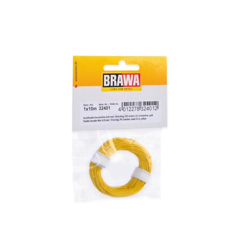 Wire 0,05 mm², white. Wire 0,05 mm², white.