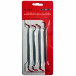 Set di quattro bulini di tipo dentale.