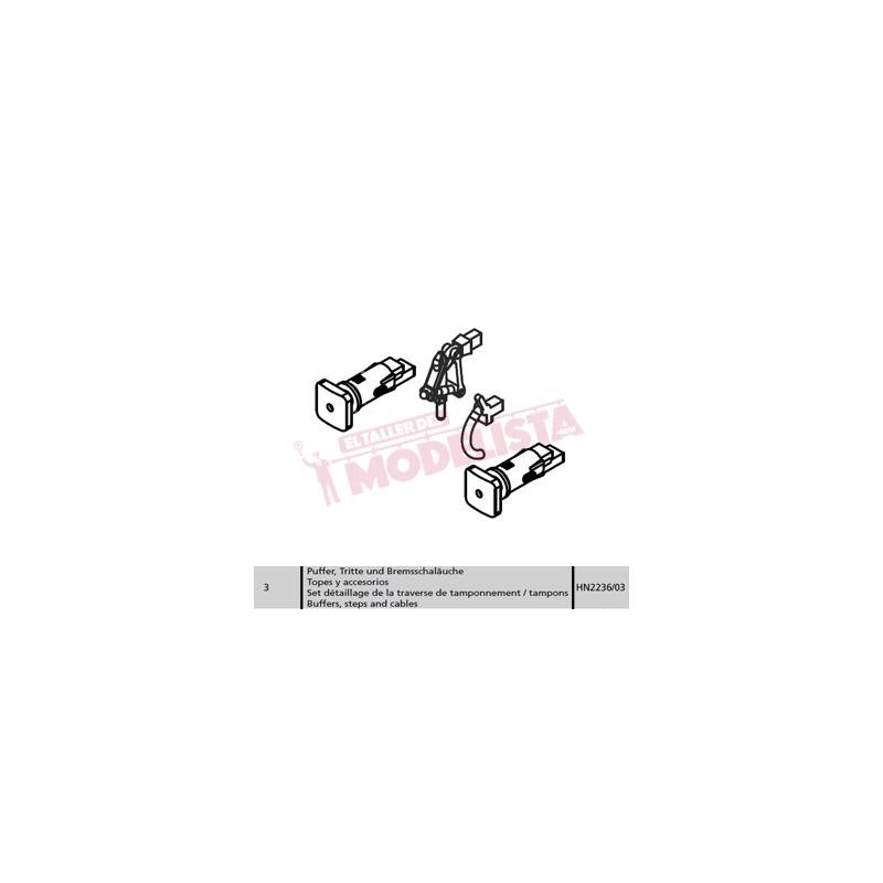 Topes y accesorios para RENFE 141F-2410 ''Mikado''.