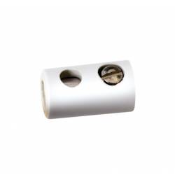 Socket round, white.