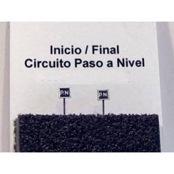 Cartelón inicio/final circuito paso a nivel. PARVUS 213514