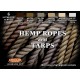 Hemp ropes and tarps set.