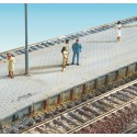 Platform edge with sleepers. Platform edge with sleepers.