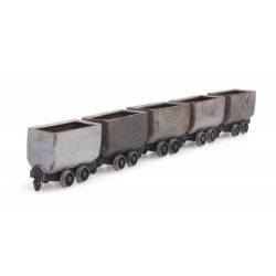 5 mine cars.