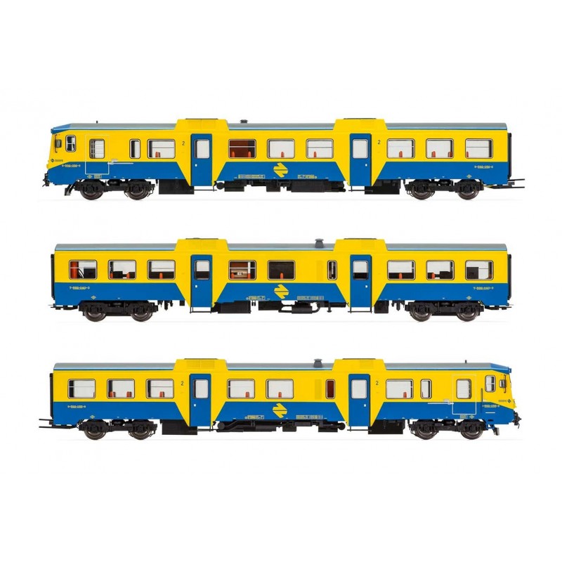 3-unit DMU class 592 “blue/yellow”, RENFE. 3-unit DMU class 592 “blue/yellow”, RENFE.