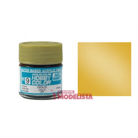 Gold 10 ml. Gunze Sangyo. HOBBY COLOR H009