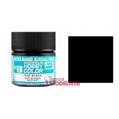 Negro mate 10 ml. Gunze Sangyo. HOBBY COLOR H012