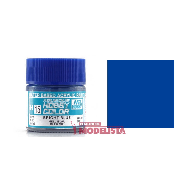 Bright blue 10 ml. Gunze Sangyo. HOBBY COLOR H015