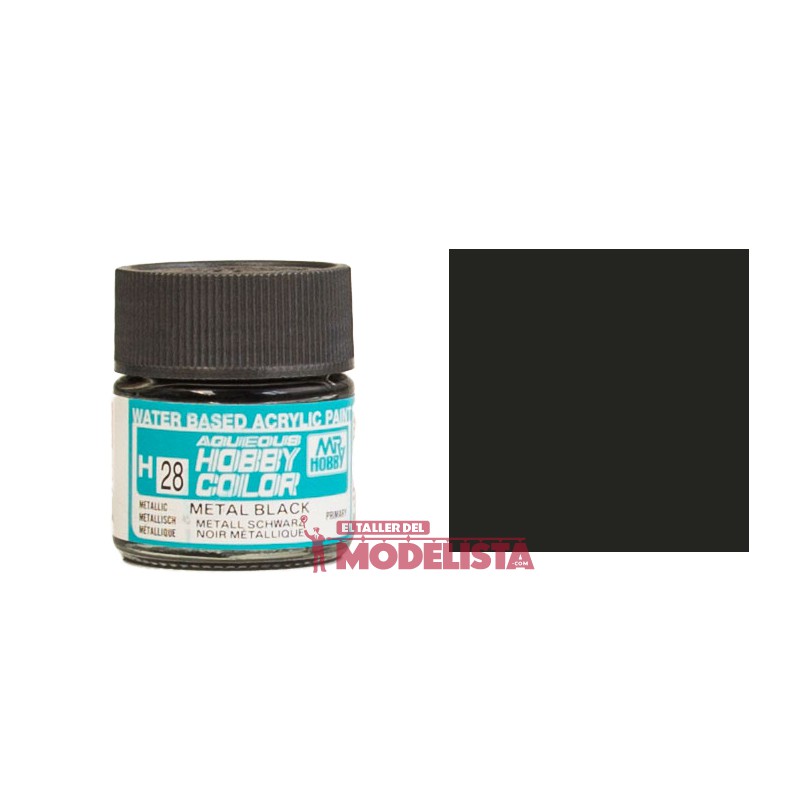 Negro metal 10 ml. Gunze Sangyo. HOBBY COLOR H028
