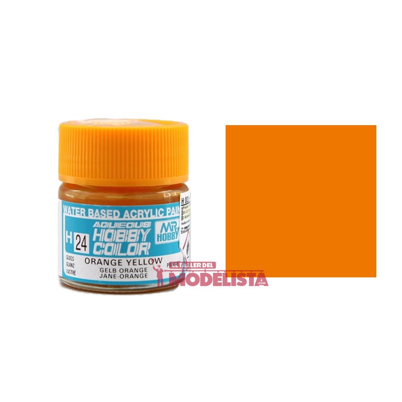 Orange yellow 10 ml. Gunze Sangyo. HOBBY COLOR H024 Orange yellow 10 ml. Gunze Sangyo. HOBBY COLOR H024