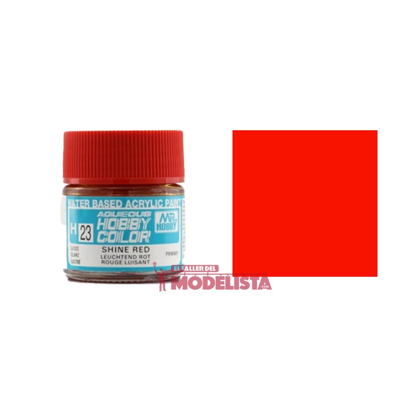 Shine red 10 ml. Gunze Sangyo. HOBBY COLOR H023 Shine red 10 ml. Gunze Sangyo. HOBBY COLOR H023
