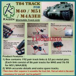M40, M51 and M4A3E8, T84 Track.