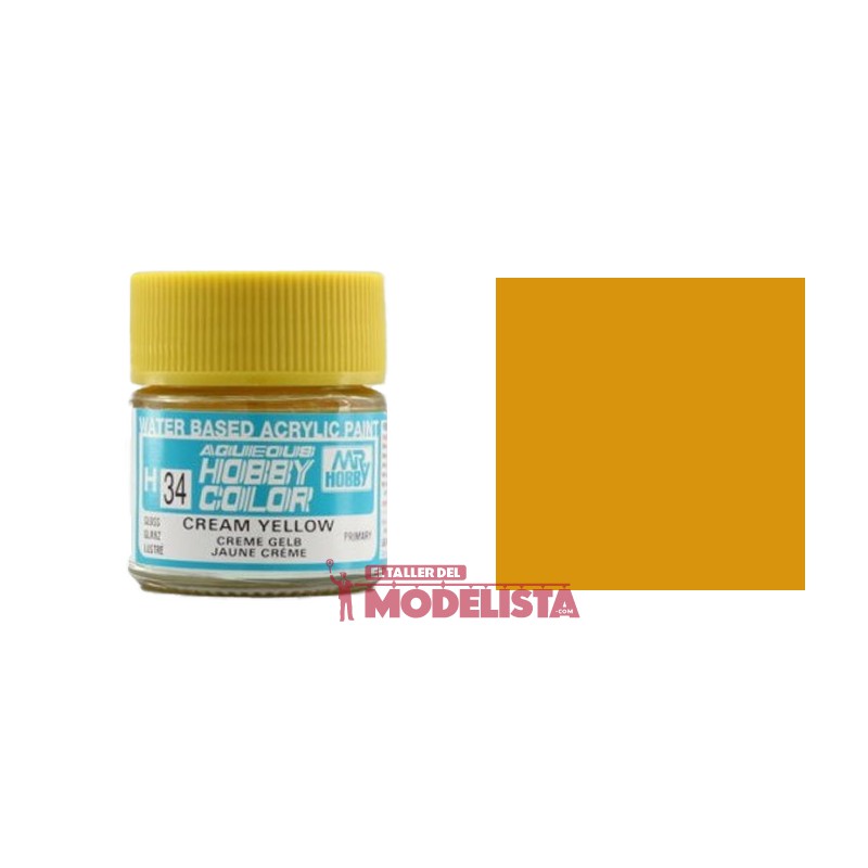Amarillo crema 10 ml. Gunze Sangyo. HOBBY COLOR H034