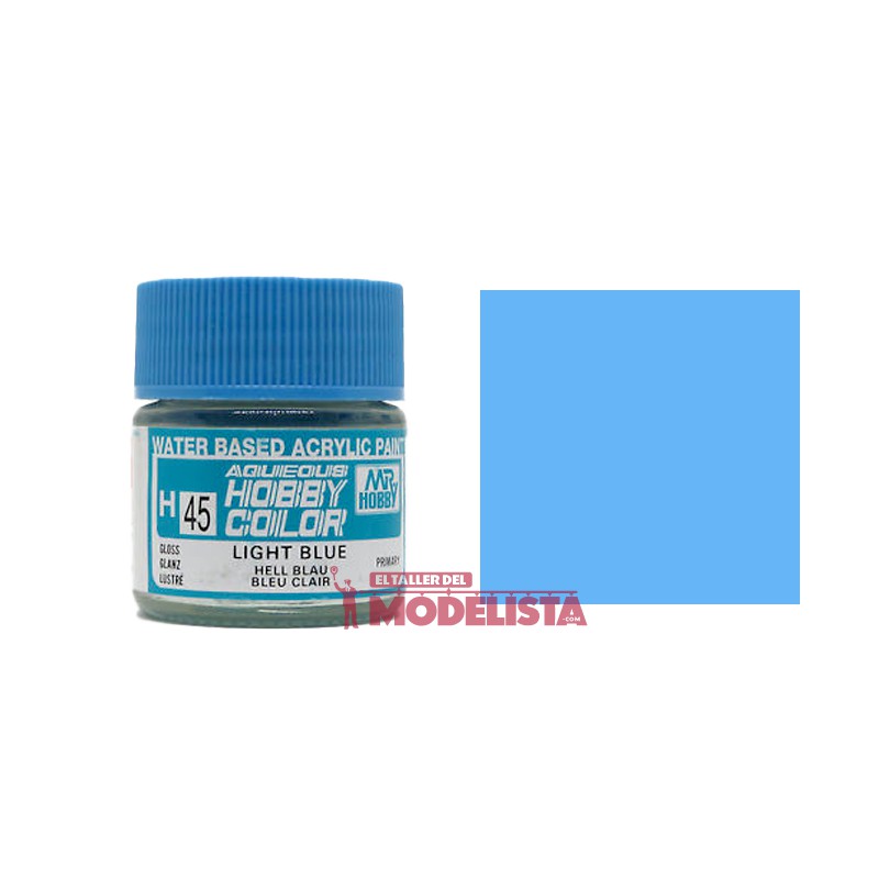 Light blue 10 ml. Gunze Sangyo. HOBBY COLOR H045 Light blue 10 ml. Gunze Sangyo. HOBBY COLOR H045