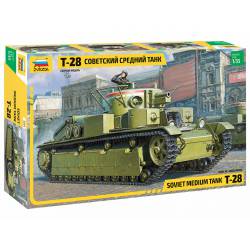 Tanque médio soviético T-28.