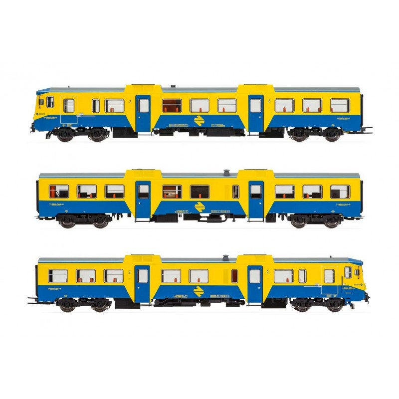 Automotor diésel 592 "azul/amarillo", RENFE. Digital.