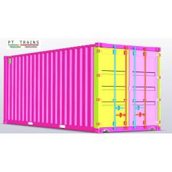 Container 20'DV ''MSC'' (without decoration) white.