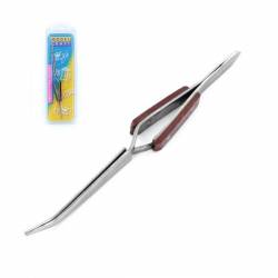 Pinza cruzada curva.