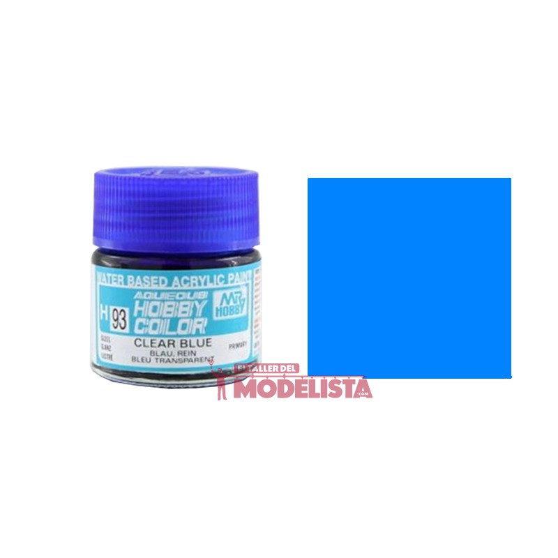 Clear blue 10 ml. Gunze Sangyo. HOBBY COLOR H093 Clear blue 10 ml. Gunze Sangyo. HOBBY COLOR H093