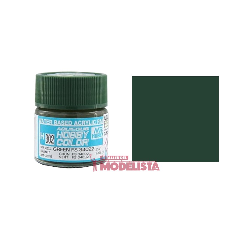 Green FS34092 10 ml. Gunze Sangyo. HOBBY COLOR H302 Green FS34092 10 ml. Gunze Sangyo. HOBBY COLOR H302
