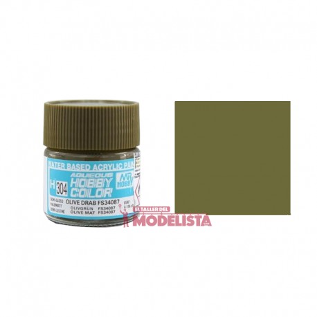 Olive drab FS3408710 ml. Gunze Sangyo. HOBBY COLOR H304