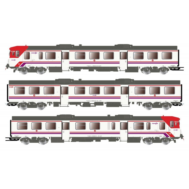 3-unit DMU class 592 “Cercanías”, RENFE. Sound. 3-unit DMU class 592 “Cercanías”, RENFE. Sound.
