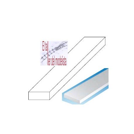 Tiras de estireno 0,5 x 4 mm. EVERGREEN 127
