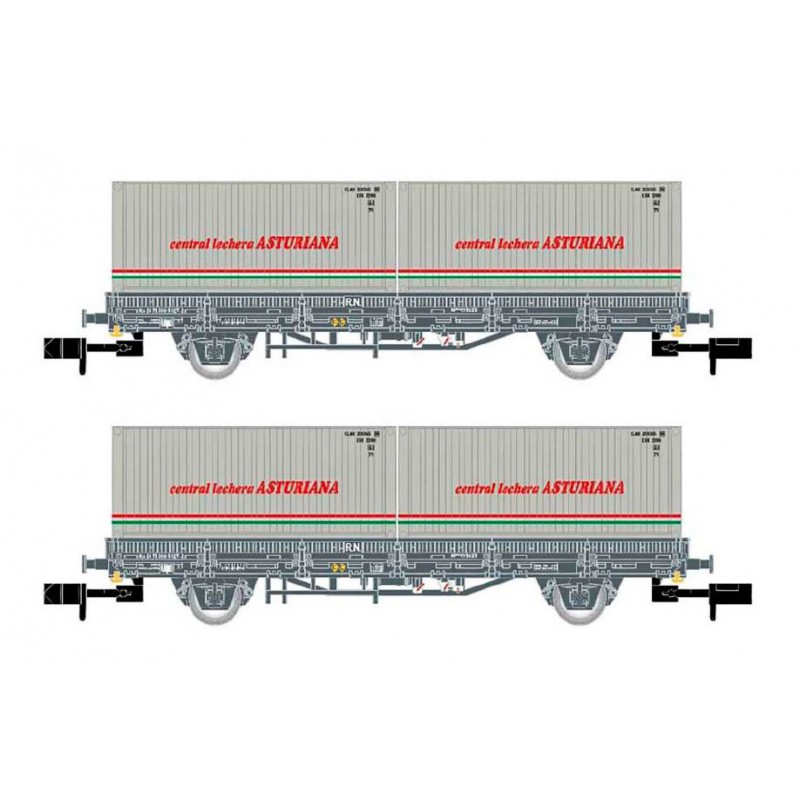 Set of Ks wagons "Central Lechera", RENFE. Set of Ks wagons "Central Lechera", RENFE.