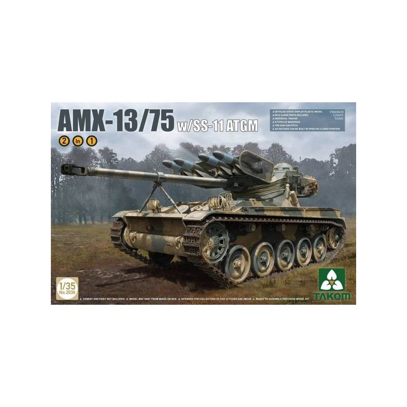 AMX-13/75 con SS-11 ATGM. AMX-13/75 con SS-11 ATGM.