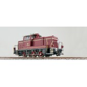 Diesel locomotive V60, DB. Steam and sound.